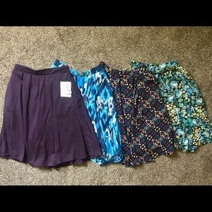 Lot of 4 LuLaRoe Madison Skirts size xs